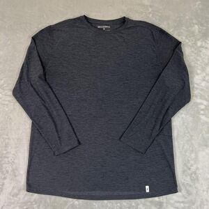 BRUCE BOLT Shirt Mens XL Gray Long Sleeve Performance Baseball Tee Athletic